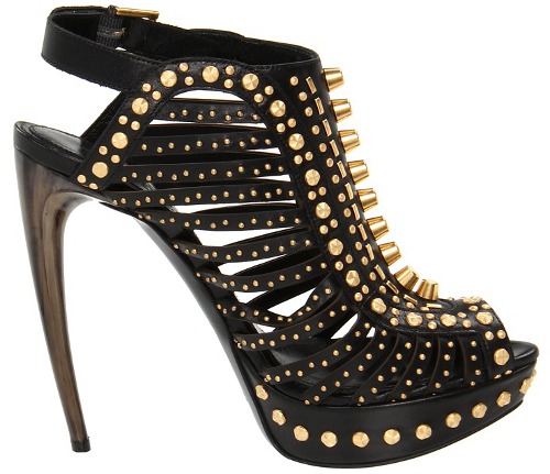 Shoe Of The Day: Alexander McQueen Studded Cage Pump With Horn Heel ...